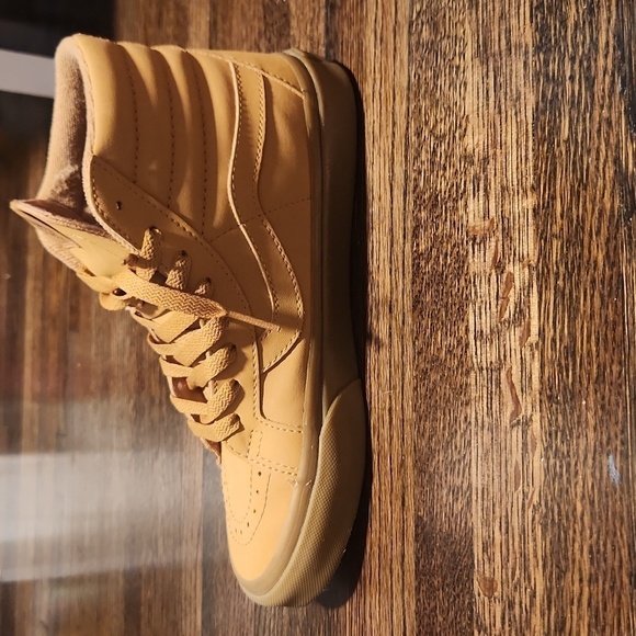 Vans Off the Wall Sk8 Hi Reissue Vansbuck Light Gum Mono Shoes - Picture 9 of 9